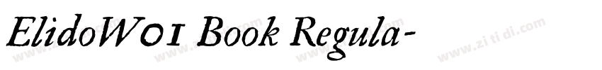ElidoW01 Book Regula字体转换